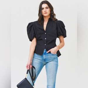 Vince Draped Puff Sleeve Blouse in Women’s Size 6